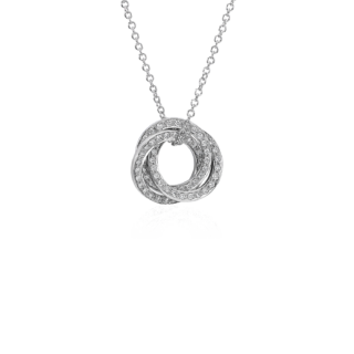 Trio Circle Diamond Pendant in 14k White Gold (1/3 ct. tw.)
