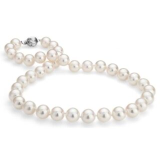 Freshwater Cultured Pearl Strand Necklace in 14k White Gold (10.5-11.5mm)