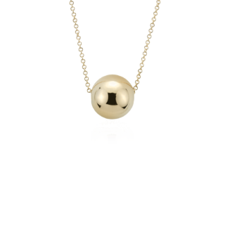18" Ball Pendant in 14k Yellow Gold (0.8 mm)