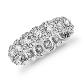 Halo Diamond Eternity Ring 18k White Gold (2 ct. tw.)