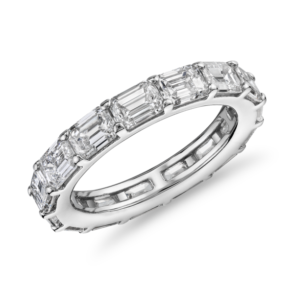 The Gallery Collection™ East-West Emerald Cut Diamond Eternity Ring in Platinum (4.5 ct. tw.)
