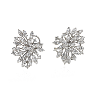 Diamond Burst Stud Earrings in 14k White Gold (2 1/10 ct. tw.)