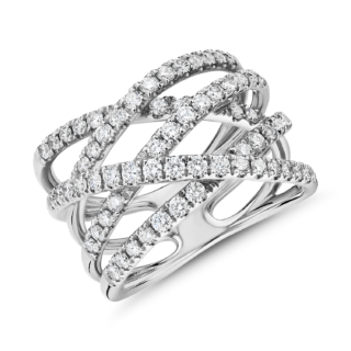 Diamond Wrap Fashion Ring in 14k White Gold (1 ct. tw.)